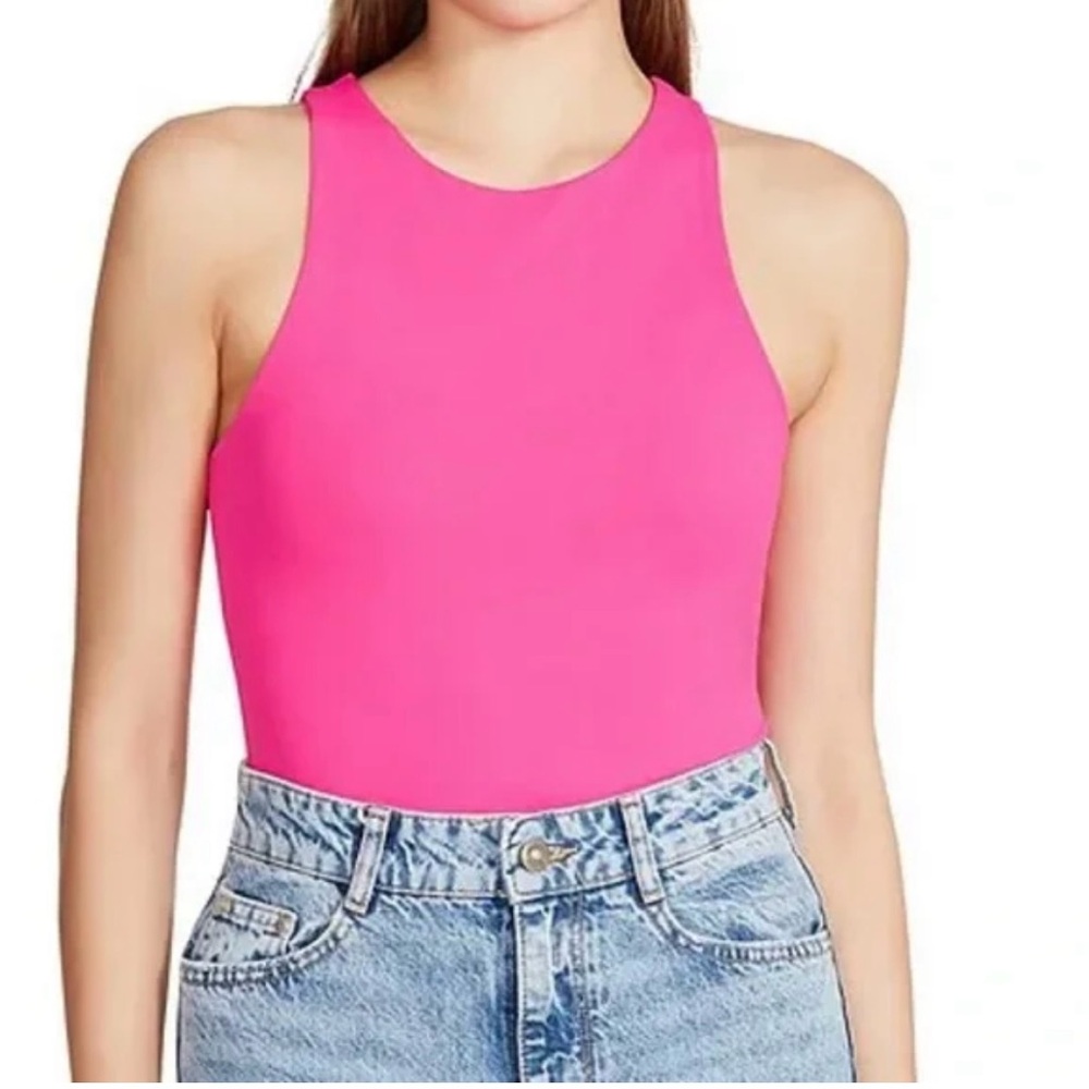 Steve Madden Hot Pink Sleeveless Bodysuit